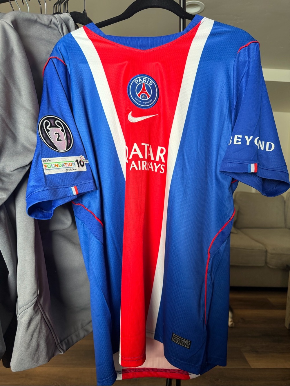 Nike Paris Saint-Germain Blue Red Home Soccer Jersey